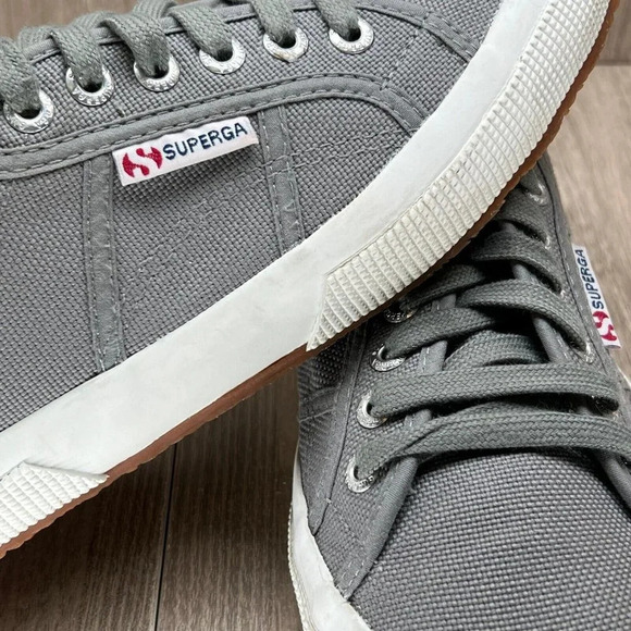 SUPERGA Sneakers Unisex W8.5/ M7 2750 Cotu Classic Low Top Casual Canvas Gray - Picture 8 of 12